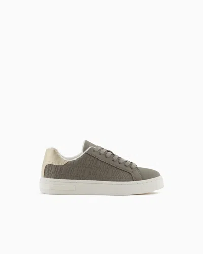 Armani Exchange Sneakers With Matching Embroidered Logo And Metal Detail