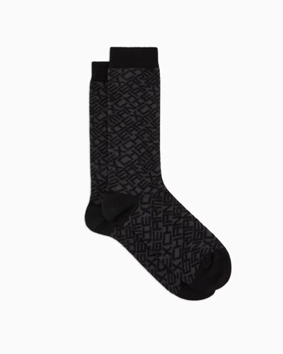 Armani Exchange Socken Aus Baumwollmischung Mit Logo In Schwarz