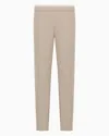 Armani Exchange Soft Yarn Jogger Pants With Logo In Beige