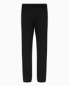 Armani Exchange Ribbed-edge Track Trousers In Black