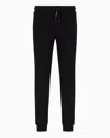 Armani Exchange Soft Yarn Jogger Pants With Logo In Black