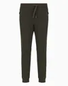 Armani Exchange Soft Yarn Jogger Pants With Logo In Brown