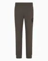 Armani Exchange Soft Yarn Jogger Pants With Logo In Brown