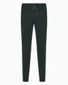 Armani Exchange Soft Yarn Jogger Pants With Logo In Green