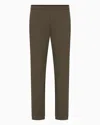 Armani Exchange Soft Yarn Jogger Pants With Logo In Green