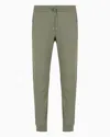 Armani Exchange Soft Yarn Jogger Pants With Logo In Light Green