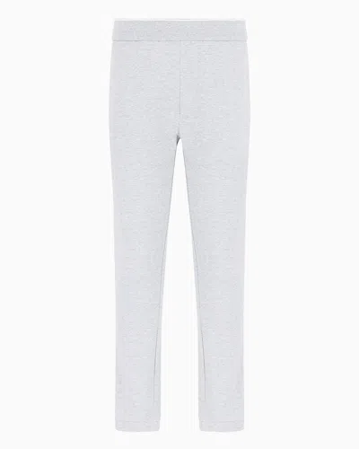 Armani Exchange Soft Yarn Jogger Pants With Logo In Grey