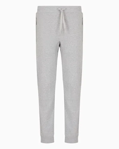 Armani Exchange Soft Yarn Jogger Pants With Logo In Grey