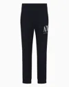 Armani Exchange Soft Yarn Jogger Pants With Logo In Blue