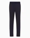 Armani Exchange Soft Yarn Jogger Pants With Logo In Navy Blue