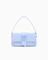 Armani Exchange Solid Color Shoulder Bag In Blue