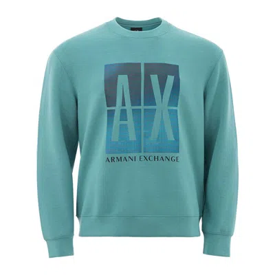 Armani Exchange Sophisticated Green Modal Sweater In Blue