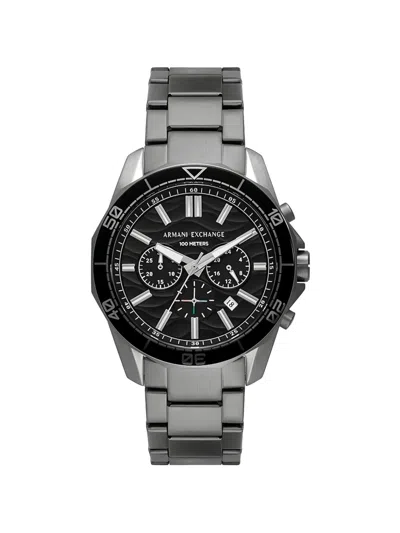 Armani Exchange Spencer Chronograph 44mm Watch In Silver