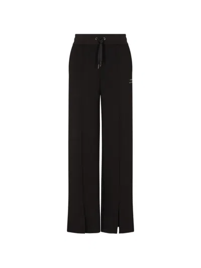 Armani Exchange Split-detail Track Pants In Black