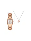 Armani Exchange Square Face Set 27mm In Gold