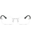 Armani Exchange Square-frame Glasses In Silver
