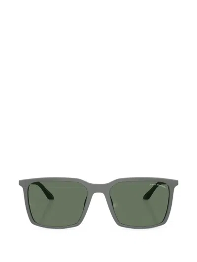 Armani Exchange Square-frame Matte-finish Sunglasses In Gray