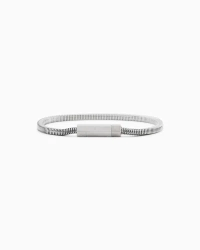 Armani Exchange Stainless Steel Id Bracelet In Multicolored