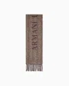Armani Exchange Stole Herringbone Pattern In Brown