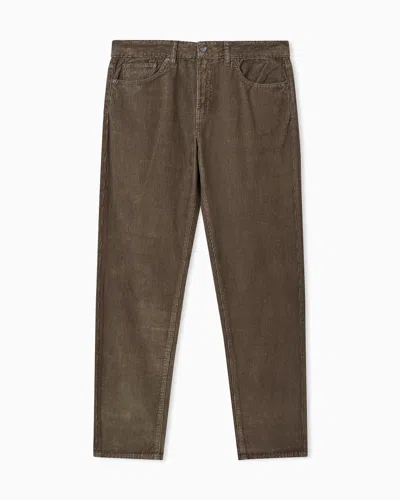 Armani Exchange Straight Fit Jeans In Comfort Denim In Brown