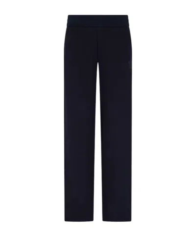 Armani Exchange Straight-leg Casual Pants In Navy Blue