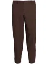 Armani Exchange Straight-leg Cotton Chinos In Brown