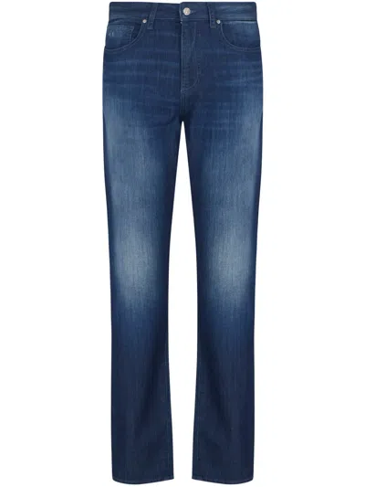 Armani Exchange Straight-leg Jeans In Animal Print