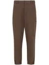 Armani Exchange Straight-leg Cotton Chinos In Brown