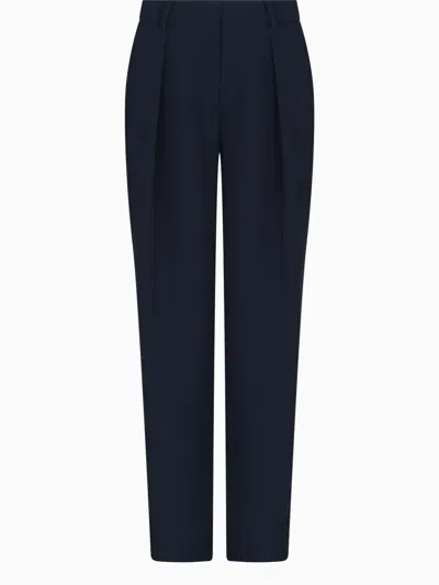 Armani Exchange Straight-leg Trousers In Blue