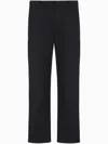 Armani Exchange Stretch Cotton Chinos In Black