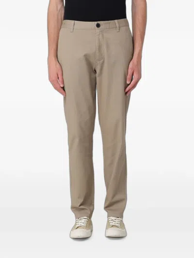 Armani Exchange Straight-leg Chino Pants In Gray