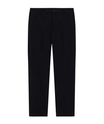 Armani Exchange Straight-leg Tailored Trousers In Black