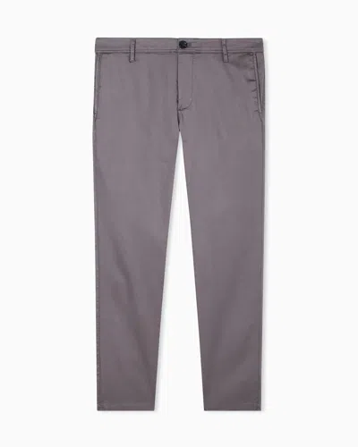 Armani Exchange Stretch Cotton Chinos In Brown