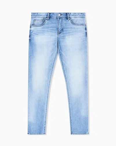 Armani Exchange Stretch Denim Skinny Jeans In Blue