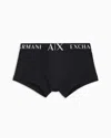 Armani Exchange Stretch Fabric Boxer Shorts In Black