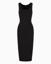 Armani Exchange Stretch Fabric Sheath Dress In Black