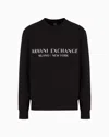 Armani Exchange Logo-print Cotton Sweatshirt In Black