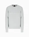 Armani Exchange Stretch Fabric Zip-up Hoodie In Grey