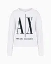 Armani Exchange Logo-print Sweatshirt In White
