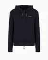 Armani Exchange Stretch Fabric Zip-up Sweatshirt In Navy Blue