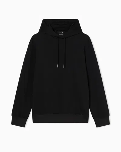 Armani Exchange Stretch Jacquard Hoodie In Black