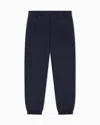 Armani Exchange Stretch Twill Trousers In Blue