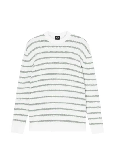 Armani Exchange Striped Knit Sweater In Multi