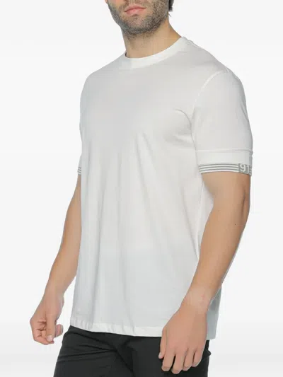 Armani Exchange Stripe-trim T-shirt In White