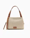 Armani Exchange Structured Mini Shoulder Bag In Sand