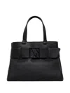 Armani Exchange Structured Tote Bag In Black