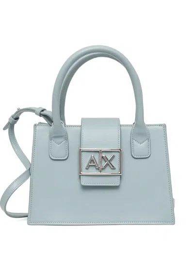Armani Exchange Structured Tote Bag In Blue