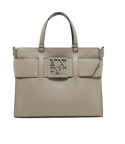 Armani Exchange Stylish Shoulder Handbag With Removable Strap In Brown