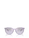 Armani Exchange Violet Mirror Silver Gradient Cat Eye Ladies Sunglasses Ax4140sf 82367p 56 In Shiny Transparent Violet