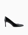 Armani Exchange Super Shiny Leather Pumps In Black